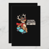 Oh Deer Christmas Celebration Holiday Design Feestdagenkaart (Voorkant / Achterkant)