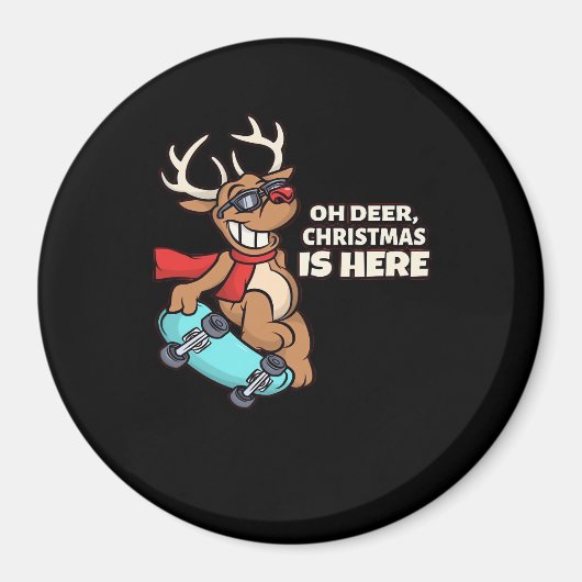 Oh Deer Christmas Celebration Holiday Design  Magneet (Voorkant)