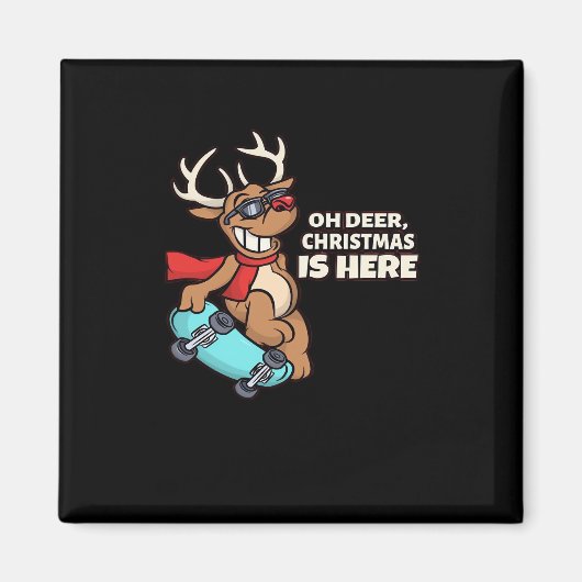 Oh Deer Christmas Celebration Holiday Design  Magneet (Voorkant)