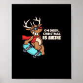 Oh Deer Christmas Celebration Holiday Design  Poster (Voorkant)