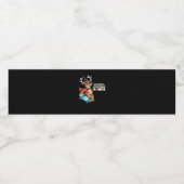 Oh Deer Christmas Celebration Holiday Design Waterfles Etiket (Enkel label)