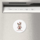 Oh Deer Christmas Is Here Cute Reindeer Christmas Magneet (Insitu (Vaatwasser))