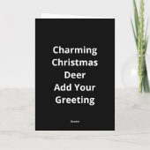 Oh Deer Christmas Is Here Joyful Aesthetic Kaart (Achterkant)