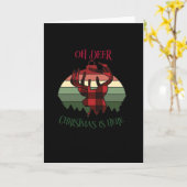 Oh Deer Christmas Is Here Joyful Aesthetic Kaart (Gele Bloem)