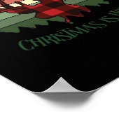 Oh Deer Christmas Is Here Joyful Aesthetic Poster (Hoek)