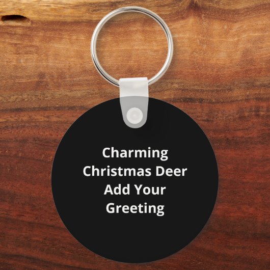 Oh Deer Christmas Is Here Joyful Aesthetic Sleutelhanger (Achterkant)