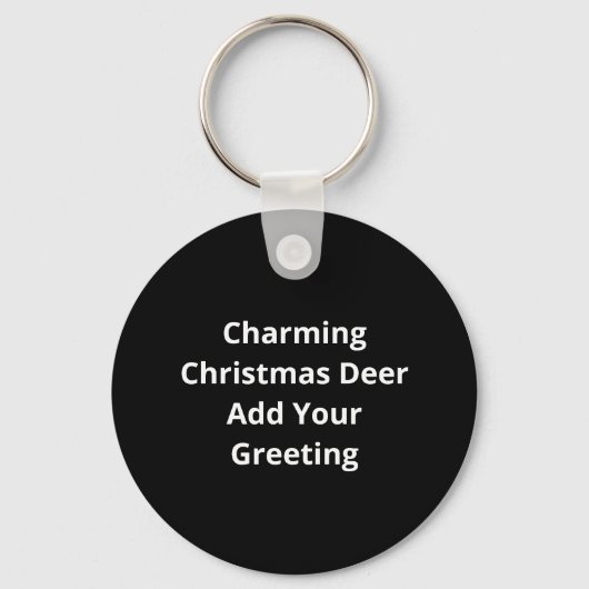 Oh Deer Christmas Is Here Joyful Aesthetic Sleutelhanger (Achterkant)