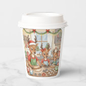 Oh Deer, Christmas Is Here! Paper Cups Papieren Bekers (Voorkant)
