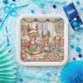 Oh Deer, Christmas Is Here! Paper Plates Papieren Bordje (Feest)