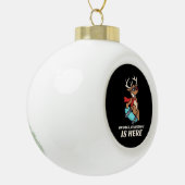 Oh Deer Christmas Is Here Skateboarding Deer Graph Keramische Bal Ornament (Links)