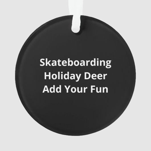 Oh Deer Christmas Is Here Skateboarding Deer Graph Ornament (achterkant)