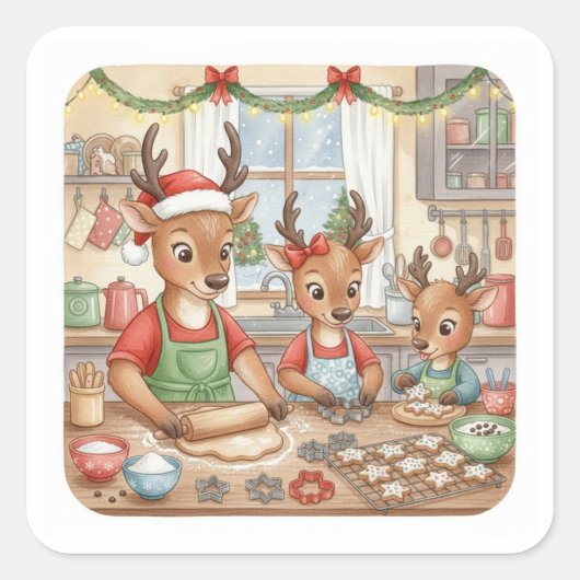 Oh Deer, Christmas Is Here! Stickers (Voorkant)
