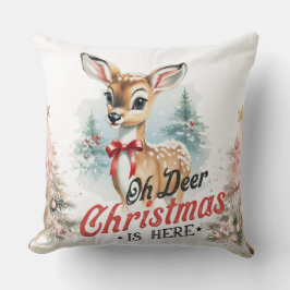 Oh Deer Christmas is hier Sierkussen