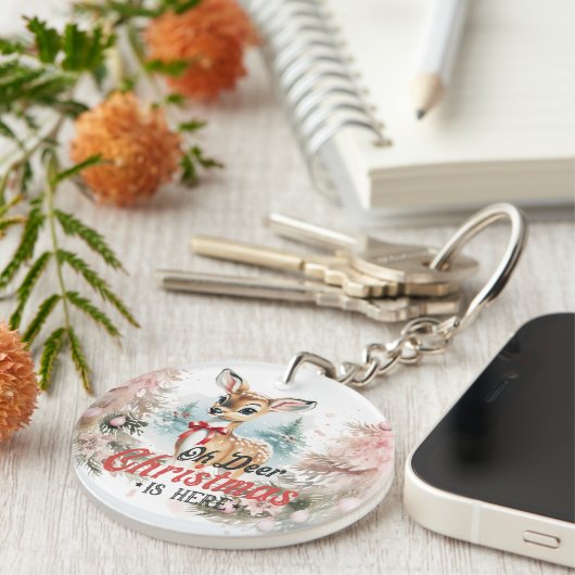 Oh Deer Christmas is hier Sleutelhanger (Voorkant Rechts)