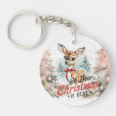 Oh Deer Christmas is hier Sleutelhanger (Voorkant)