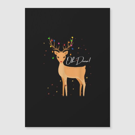 Oh Deer Christmas Light Pajama Cute Reindeer Holid (Voorkant)