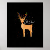 Oh Deer Christmas Light Pajama Cute Reindeer Holid Poster (Voorkant)
