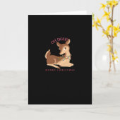 Oh Deer Christmas Modern Design Kaart (Gele Bloem)
