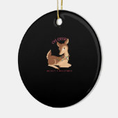 Oh Deer Christmas Modern Design Keramisch Ornament (Links)