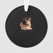Oh Deer Christmas Modern Design Ornament (voorkant)