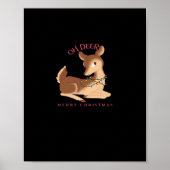 Oh Deer Christmas Modern Design  Poster (Voorkant)