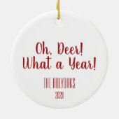 Oh Deer Christmas Ornament (Achterkant)