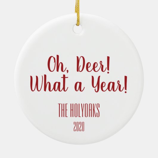 Oh Deer Christmas Ornament (Achterkant)