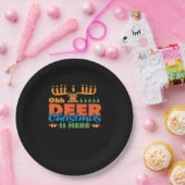 Oh Deer Christmas Too Classic Holiday Style  Papieren Bordje (Feest)