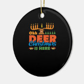 Oh Deer Christmas Too Classic Holiday StylOrnament Keramisch Ornament (Links)