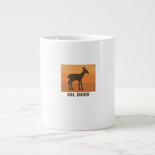 Oh Deer Classic Simple Design  Grote Koffiekop (Voorkant)