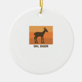 Oh Deer Classic Simple Design Keramisch Ornament (Voorkant)