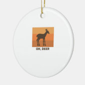 Oh Deer Classic Simple Design Keramisch Ornament (Links)