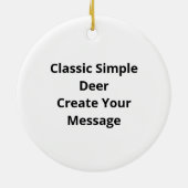 Oh Deer Classic Simple Design Keramisch Ornament (Achterkant)
