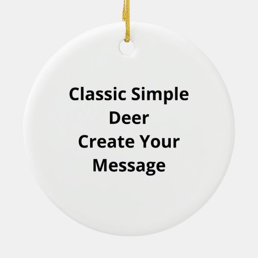 Oh Deer Classic Simple Design Keramisch Ornament (Achterkant)
