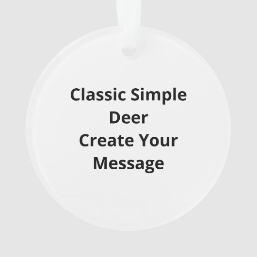 Oh Deer Classic Simple Design Ornament (achterkant)