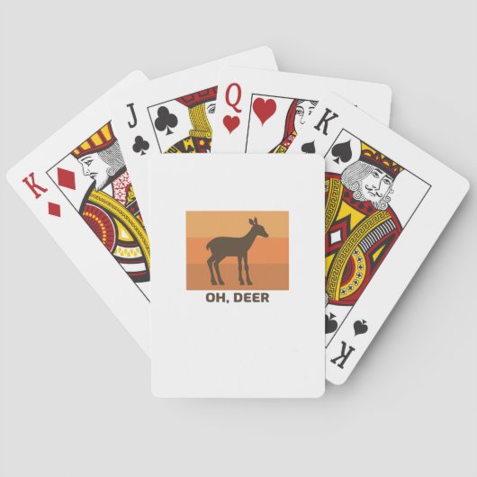 Oh Deer Classic Simple Design Pokerkaarten (Achterkant)