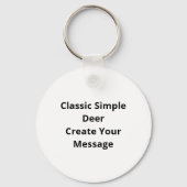 Oh Deer Classic Simple Design Sleutelhanger (Achterkant)