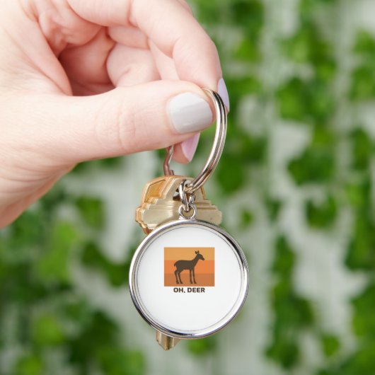 Oh Deer Classic Simple Design Sleutelhanger (Hand)