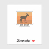 Oh Deer Classic Simple Design Sticker (Vel)