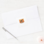 Oh Deer Classic Simple Design  Vierkante Sticker (Envelop)