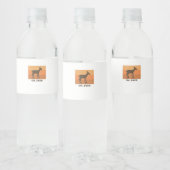 Oh Deer Classic Simple Design Waterfles Etiket (Flessen)