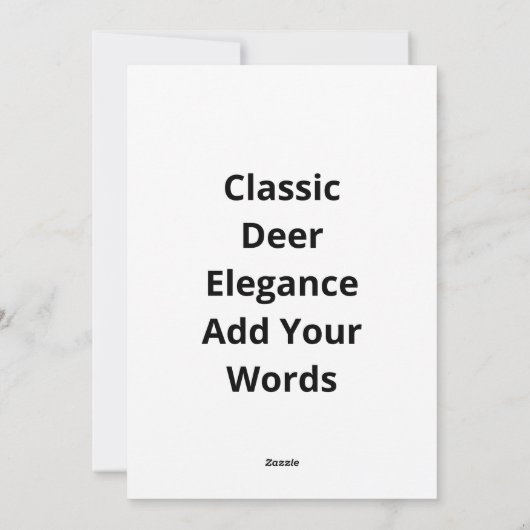 Oh Deer Classic Style Feestdagenkaart (Achterkant)