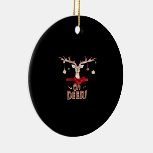 Oh Deer Classic Vibe Keramisch Ornament (Rechts)