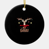 Oh Deer Classic Vibe Keramisch Ornament (Voorkant)