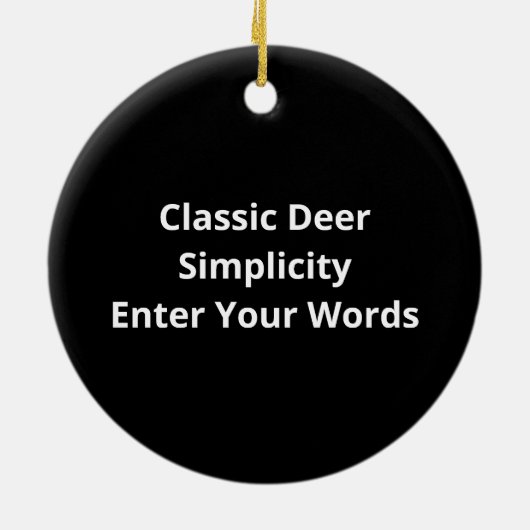Oh Deer Classic Vibe Keramisch Ornament (Achterkant)