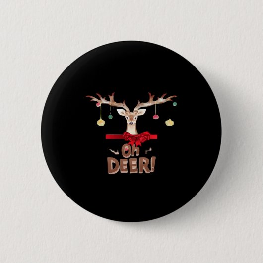 Oh Deer Classic Vibe  Ronde Button 5,7 Cm (Voorkant)