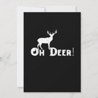 Oh Deer Clean Graphic Style Feestdagenkaart