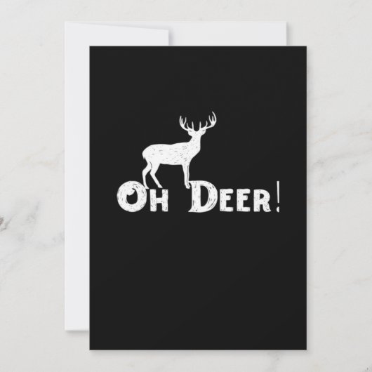 Oh Deer Clean Graphic Style Feestdagenkaart (Voorkant)
