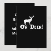 Oh Deer Clean Graphic Style Feestdagenkaart (Voorkant / Achterkant)