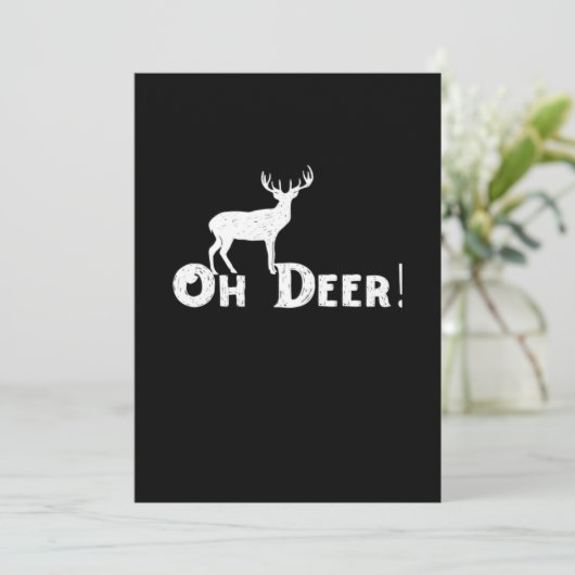 Oh Deer Clean Graphic Style Feestdagenkaart (Staand voorkant)